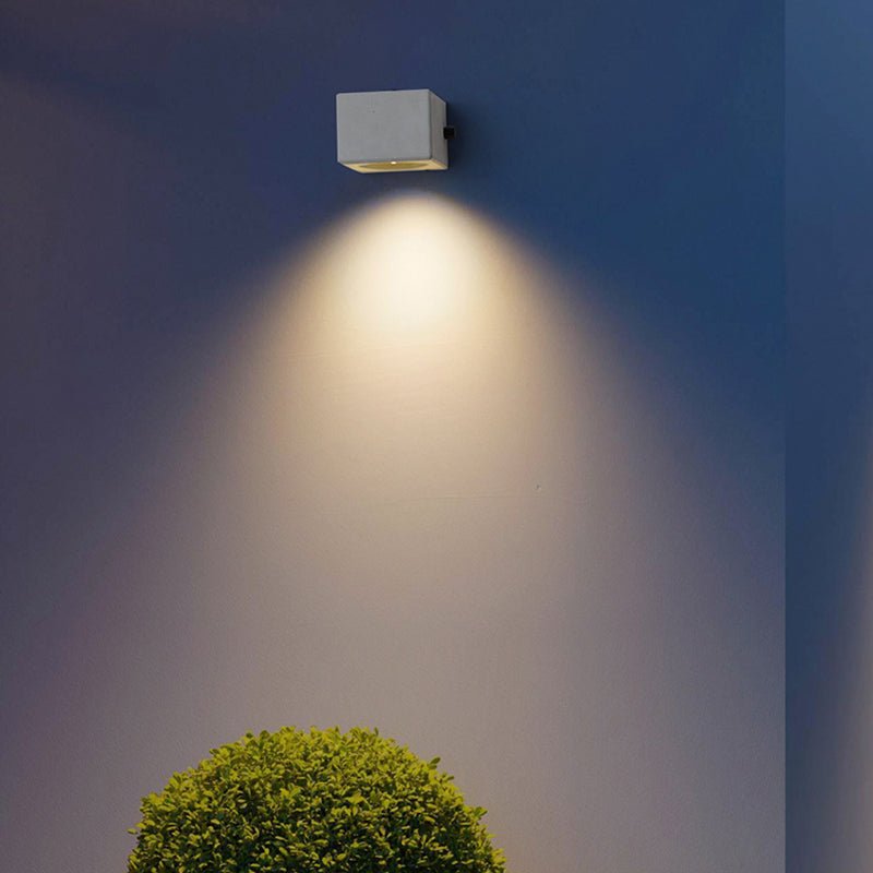 Alessia Cement LED Wall Lamp Outdoor Acrylic Durable - Small 10cm x 8cm