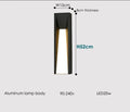 Divia Outdoor Wall Lamp Hardwired Rectangular Metal Body - Black