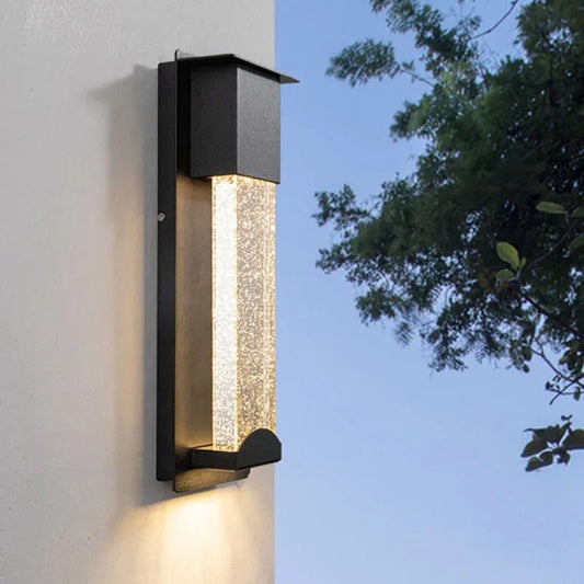 Jamara Outdoor Wall Lamp Black Body Waterproof Crystal - WV1261BKSteadyWW - STEADY