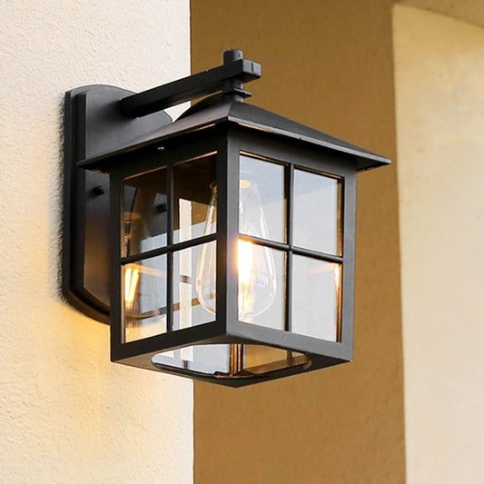 Miggy Outdoor Wall Lamp Aluminum Glass Black Bronze - Black bronze