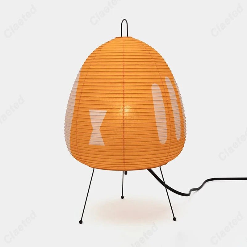 Hikari Wabi Paper Lamp Rice Paper Ambient Light Japanese - Yellow