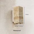 Tomoshibi Travertine Wall Lamp Japandi Inspired Warm Glow - Outdoor Square