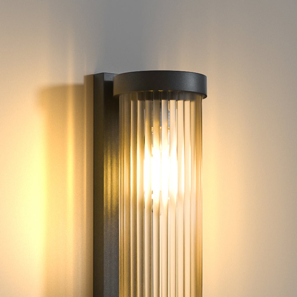 Amalia Solar LED Outdoor Wall Lamp Premium Metal Glass - 28cm