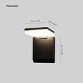 Matilde Solar Wall Lamp Rectangular Design Eco Friendly - Black