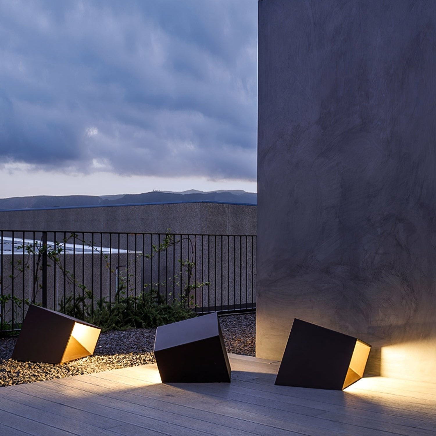 Livia LED Cube Garden Light Energy Efficient Weatherproof - 20cm