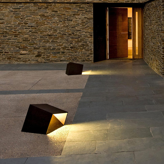 Livia LED Cube Garden Light Energy Efficient Weatherproof - 20cm