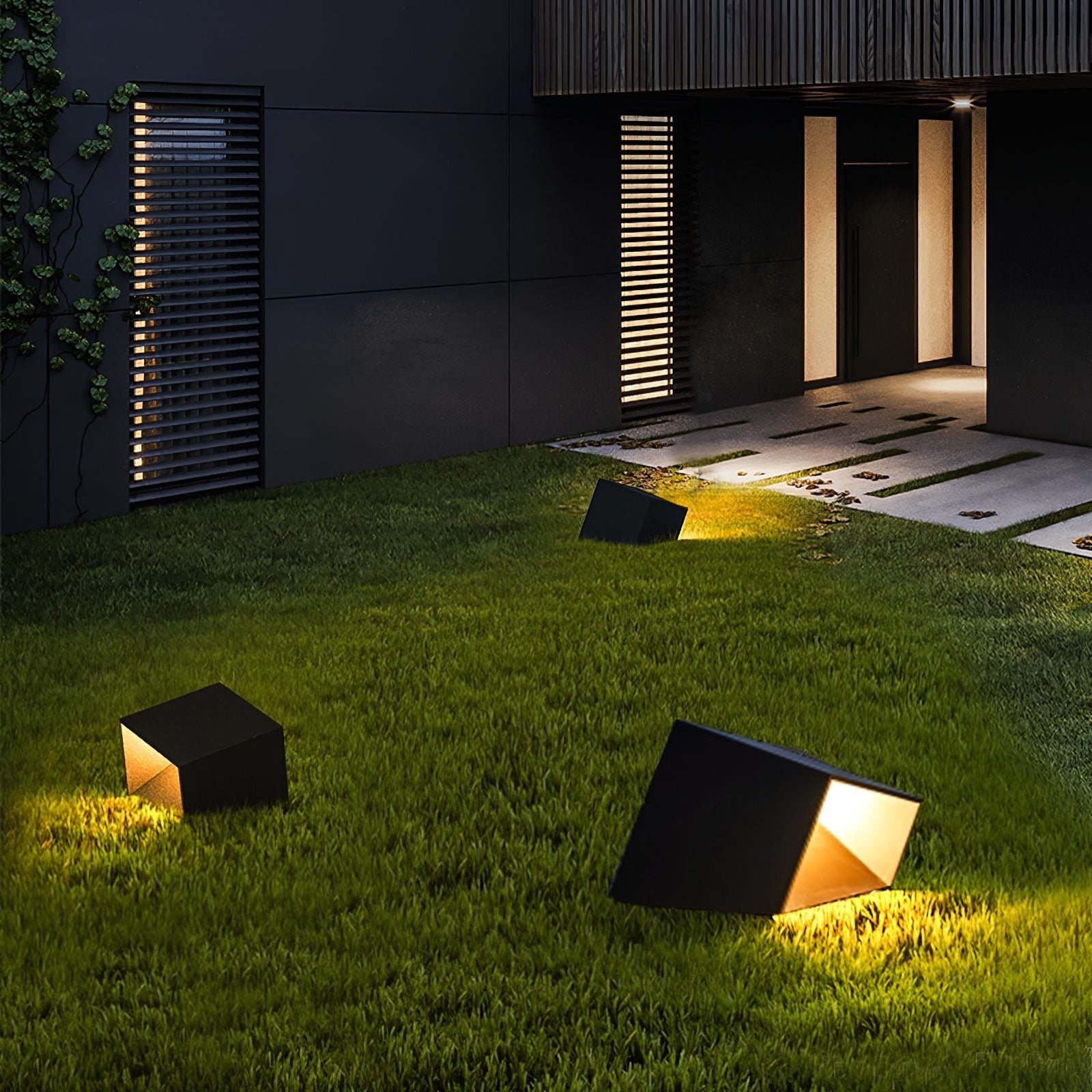 Livia LED Cube Garden Light Energy Efficient Weatherproof - 20cm