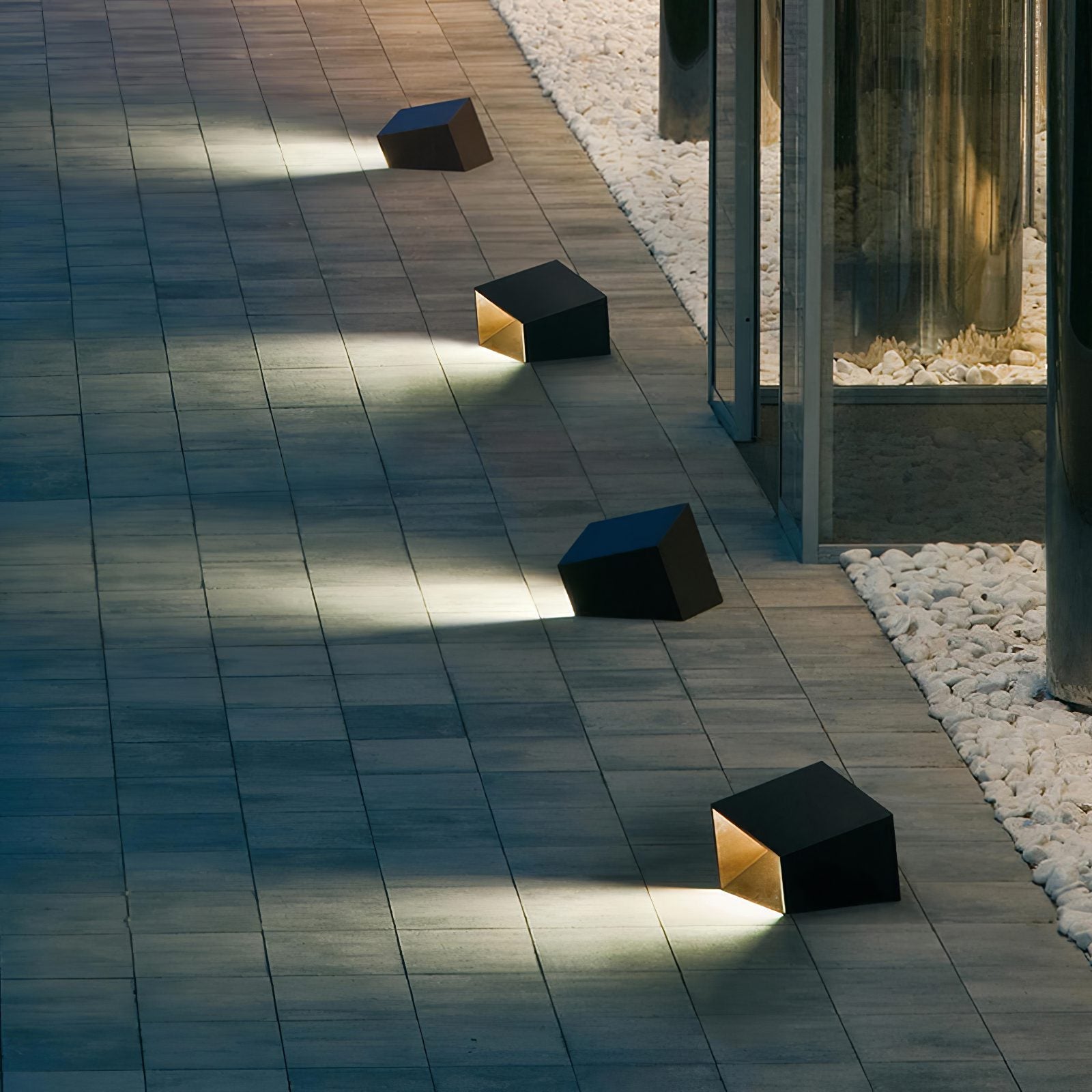 Livia LED Cube Garden Light Energy Efficient Weatherproof - 20cm