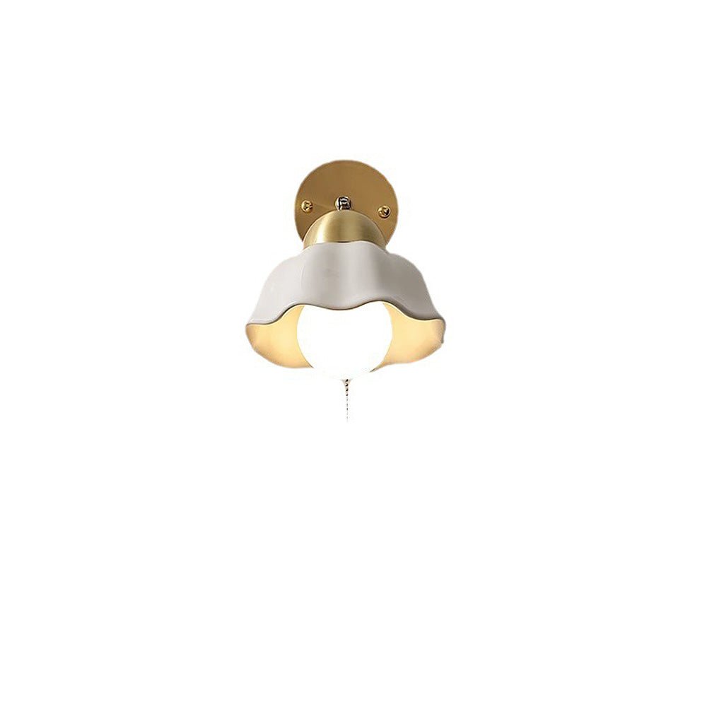 Ombre Wall Light Flower Shaped White Metal Frame Vintage - USHY - DJ1140W1GD01U - 