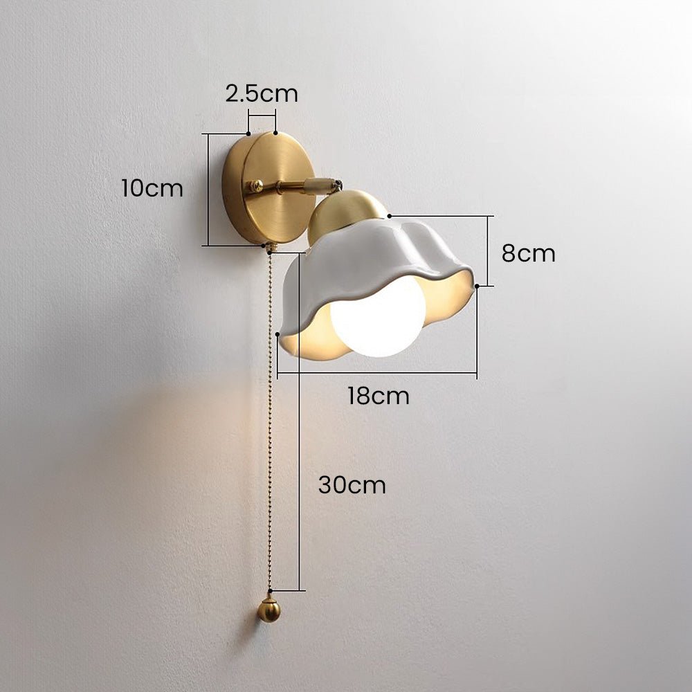 Ombre Wall Light Flower Shaped White Metal Frame Vintage - USHY - DJ1140W1GD01U - 