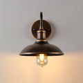 Mayana Rustic Outdoor Wall Lamp Antique Brass Bowl - Shaped - 11.4