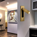Flush Mount Sconce Adjustable Light Clean Minimalist Look - ML - 517 - 9 - Dia 5cm x H 15.5cm square (Hidden switch)