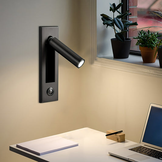 Flush Mount Sconce Adjustable Light Clean Minimalist Look - ML - 517 - 1 - Dia 5cm x H 15.5cm square (Hidden switch)