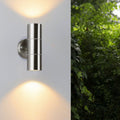 Adalee Outdoor Wall Lamp Weatherproof LED Up Down Light - 1 Head Sliver