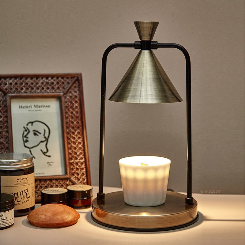 Leura Candle Warmer Lamp Stepless Dimming No Soot No Flame - Gold