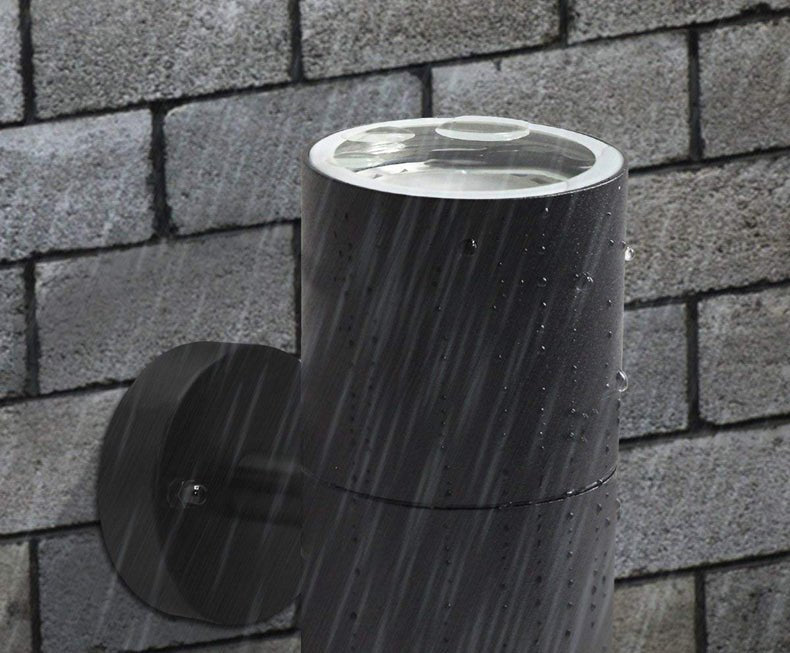 Adalee Outdoor Wall Lamp Weatherproof LED Up Down Light - 1 Head Black