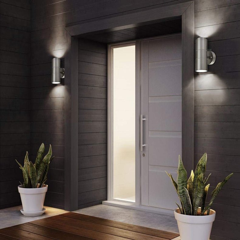 Adalee Outdoor Wall Lamp Weatherproof LED Up Down Light - 1 Head Sliver