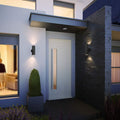 Adalee Outdoor Wall Lamp Weatherproof LED Up Down Light - 1 Head Sliver