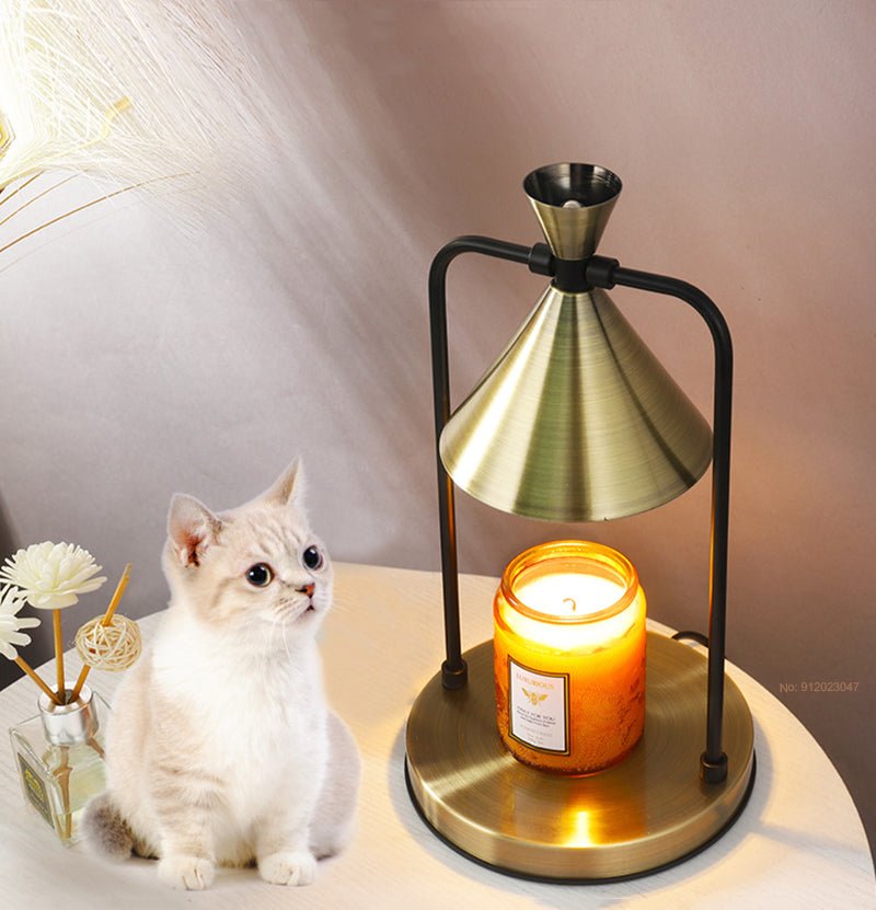 Leura Candle Warmer Lamp Stepless Dimming No Soot No Flame - Gold