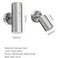 Adalee Outdoor Wall Lamp Weatherproof LED Up Down Light - 1 Head Sliver