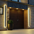 Myerna Outdoor Wall Light Dark Steel Finish Linear Design - 100cm