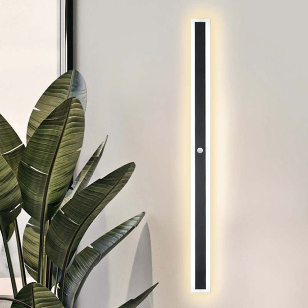 Myerna Outdoor Wall Light Dark Steel Finish Linear Design - 150cm