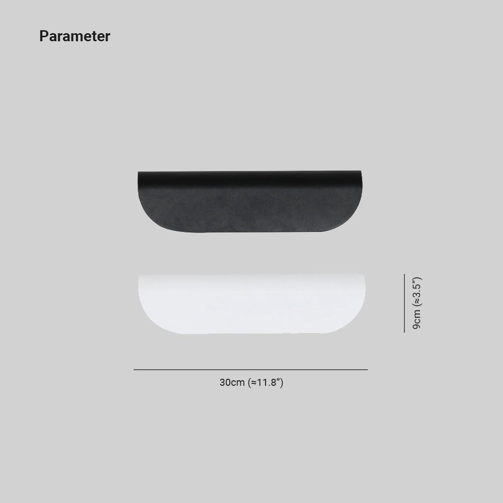 Vera LED Wall Lamp Waterproof Curved Structure Indoor - Black