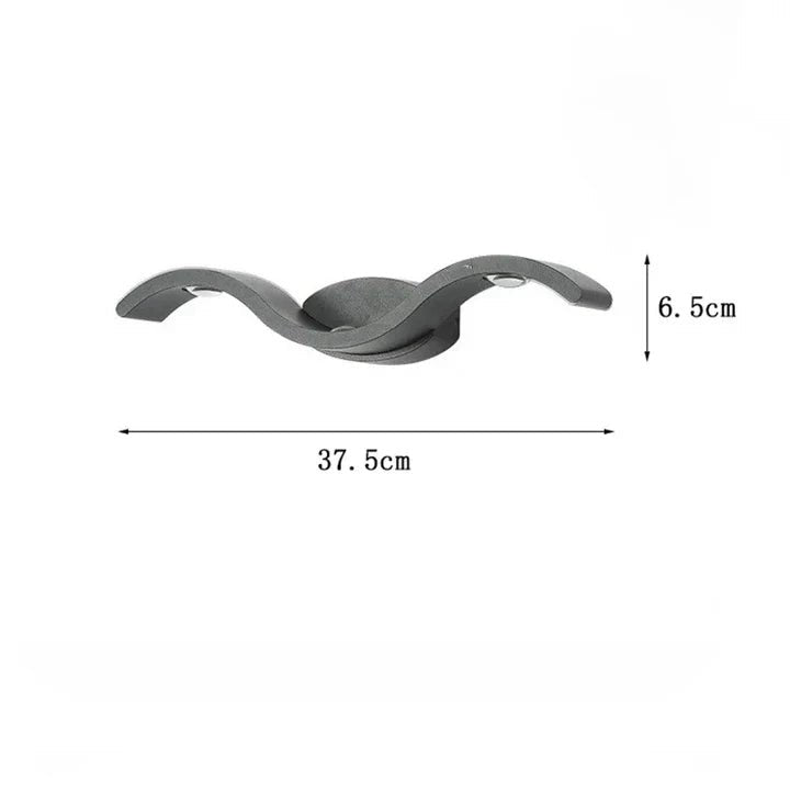 Lucia Outdoor Wall Lamp Modern Sleek Easy Installation - Black
