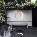 Alessia Outdoor Wall Lamp Ring Moon Inspired LED Lighting - 40cm