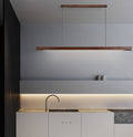 Catalina Pendant Light Pine And Black Walnut LED White Shade - Black Walnut D