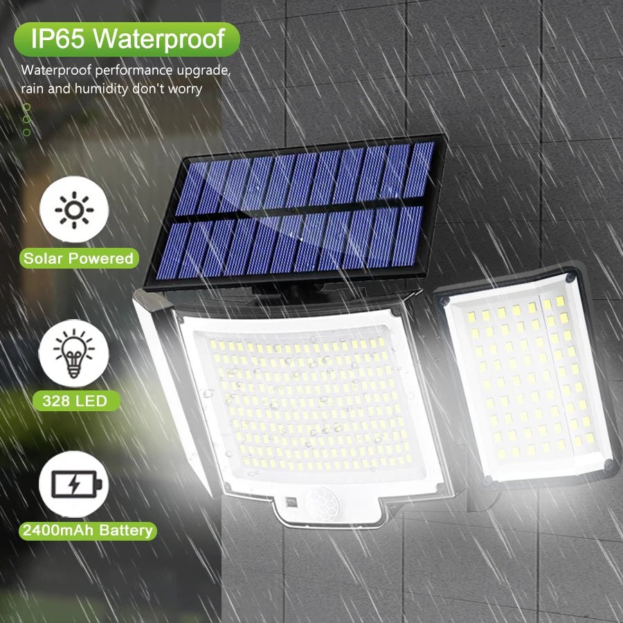 Solar Motion Sensor Floodlight – Multi - LED Outdoor Light - Duvelix