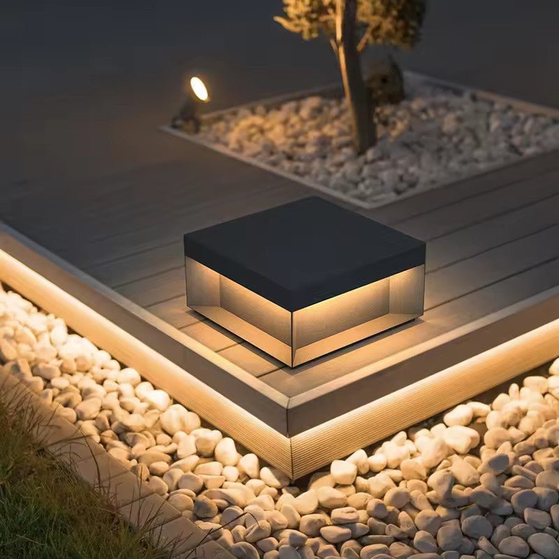Abbie Solar Pillar Light Stainless Steel IP65 Waterproof - 200mm