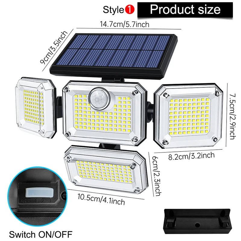 Solar Garden Lamp – Adjustable Head Outdoor Light - Duvelix