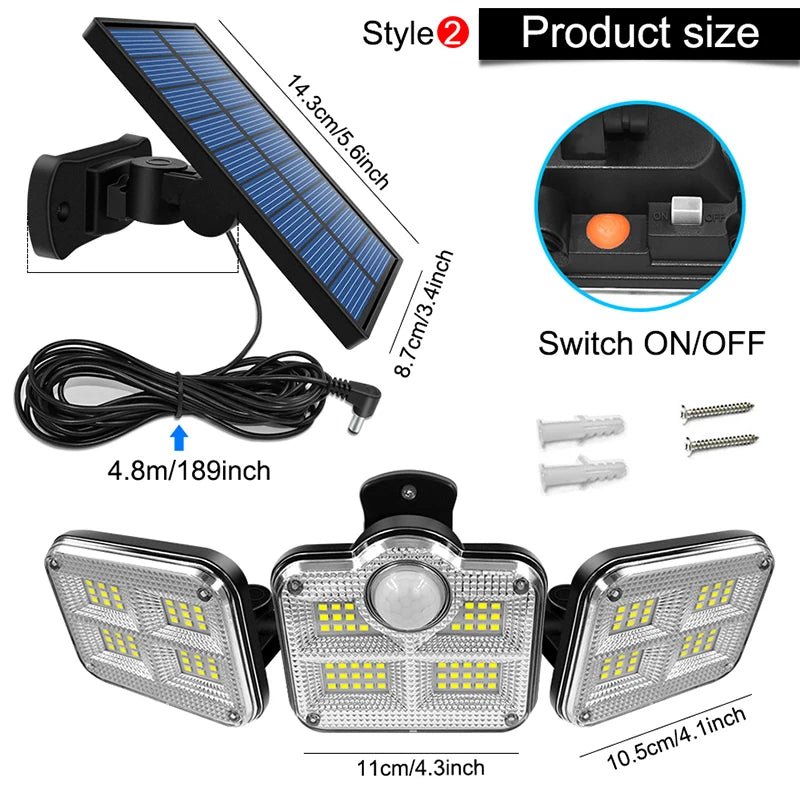 Solar Garden Lamp – Adjustable Head Outdoor Light - Duvelix