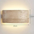 Garielle Travertine LED Wall Lamp Travertine IP65Waterproof - Beige