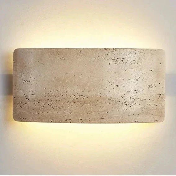 Garielle Travertine LED Wall Lamp Travertine IP65Waterproof - Beige