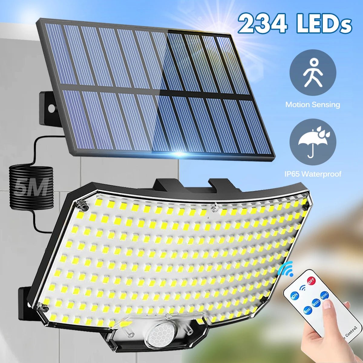 234 LED Solar Motion Sensor Floodlight - Duvelix