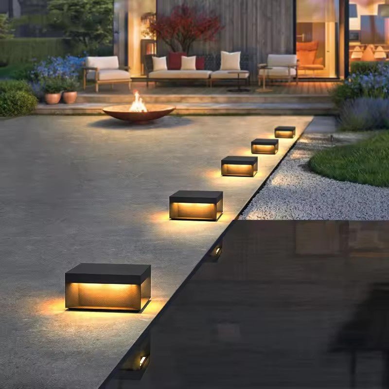Abbie Solar Pillar Light Stainless Steel IP65 Waterproof - 200mm