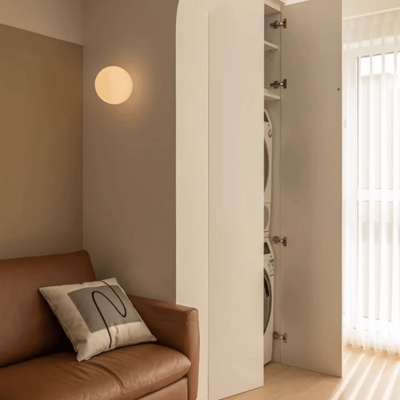 Globa Ceiling Lamp White Glass Shade Sconce Design - Dia 18cm