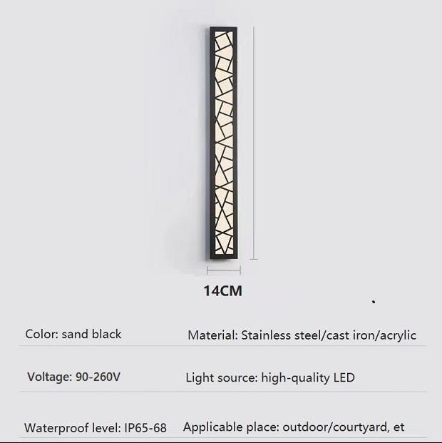 Advika LED Wall Lamp IP65 Waterproof Brushed Finish - L80xW14 24W