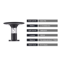 Acacia Solar Pillar Light Solar Powered Easy Installation - 
