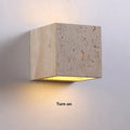 Vadalie Travertine Wall Lamp Minimalist Square Design - Type A