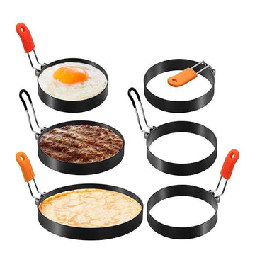 Round Non-Stick Crepe Mold in Stainless Steel – Professional Ring for Fried Eggs