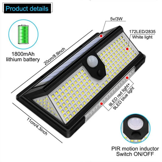 Solar LED Wall Lamp – Motion Sensor Light - Duvelix