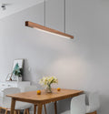 Catalina Pendant Light Pine And Black Walnut LED White Shade - Black Walnut D
