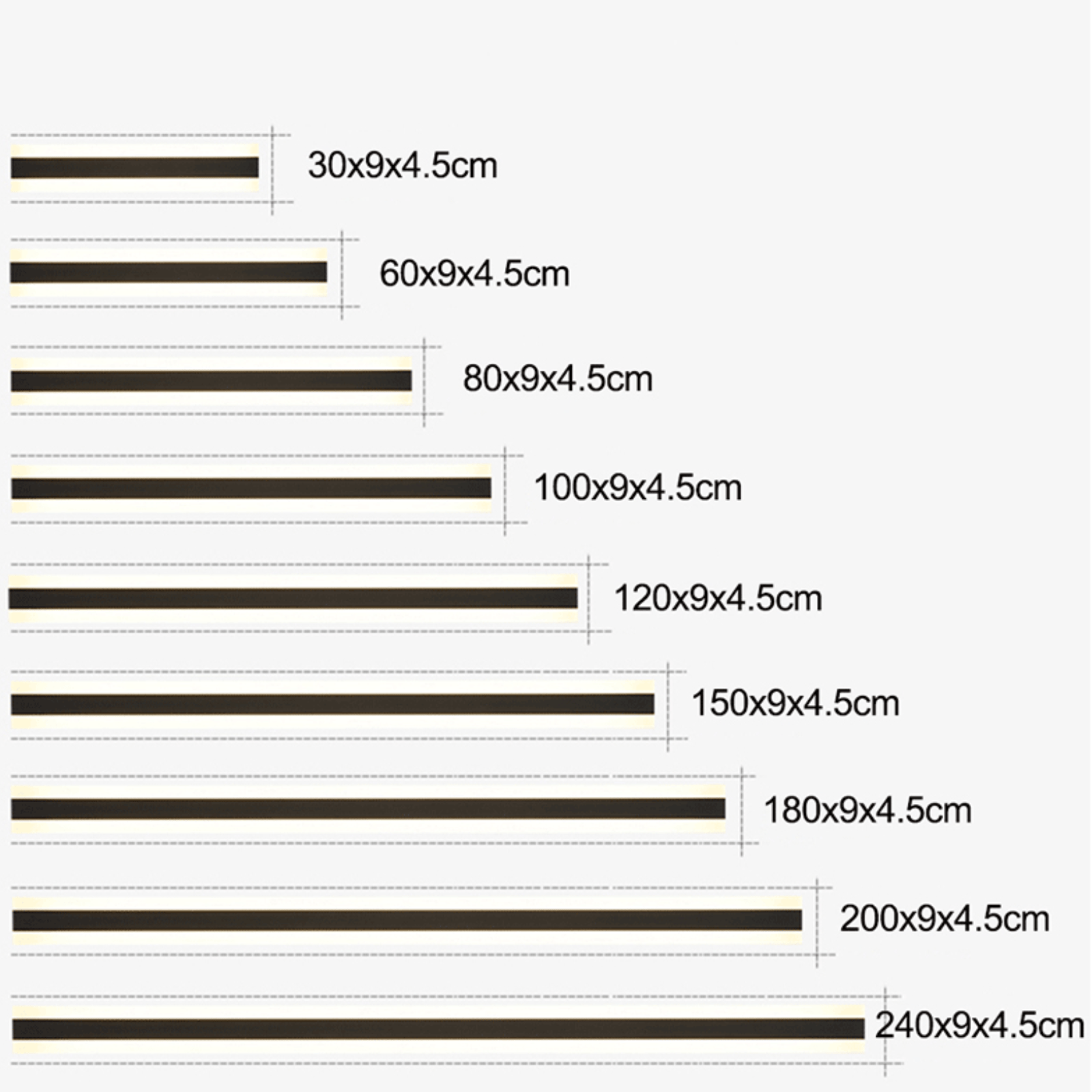 Adriel LED Wall Lamp IP65 Waterproof Slim Strip Profile - 100 x 9cm 30W