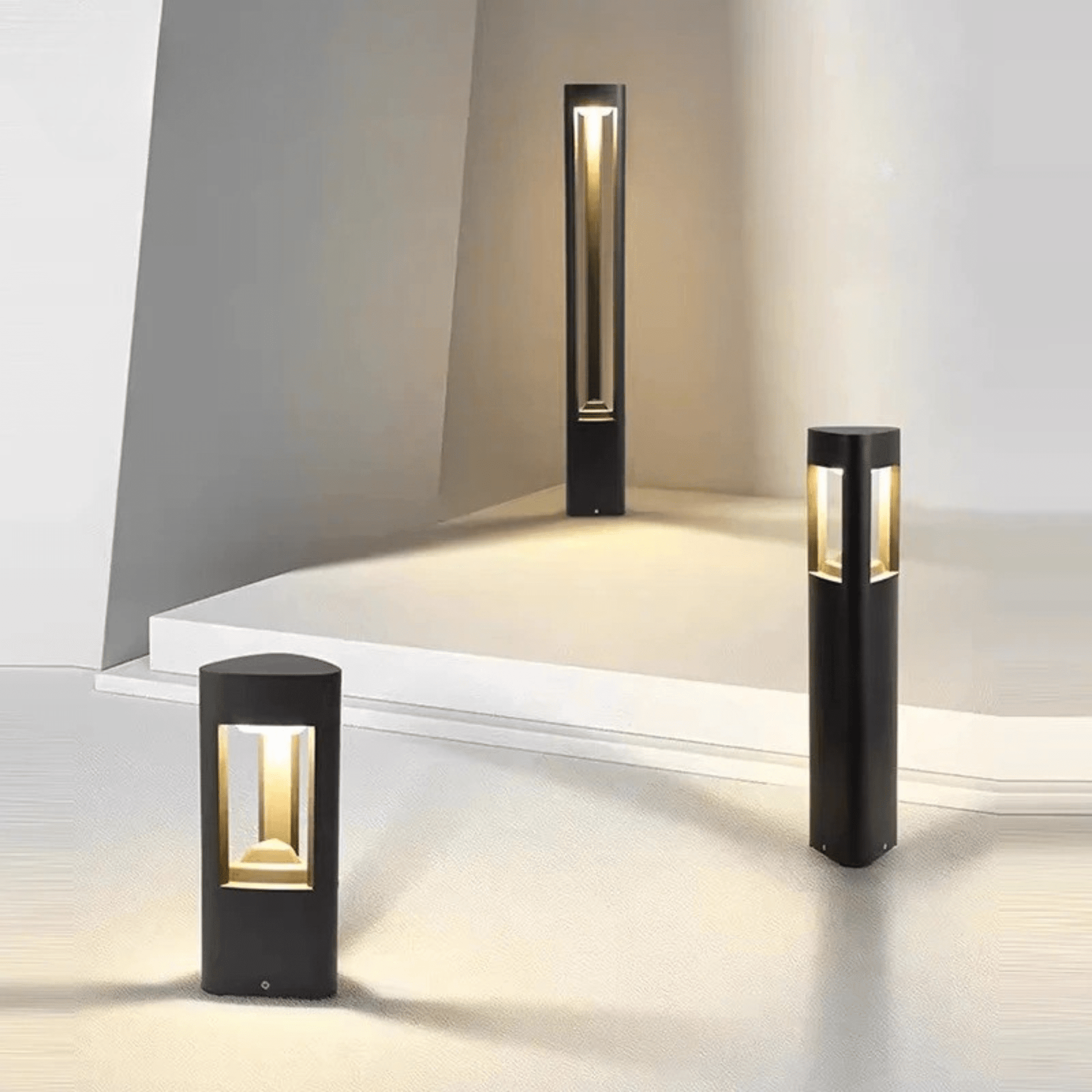 Bellamey LED Bollard Light IP65 Waterproof Black Aluminum - 30cm ground insert