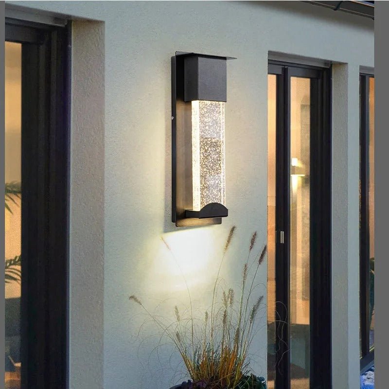 Jamara Outdoor Wall Lamp Black Body Waterproof Crystal - WV1261BKSteadyWW - STEADY