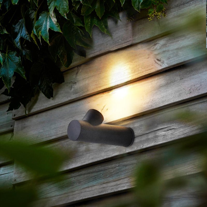 Alessia Waterproof LED Wall Lamp Cylindrical Design - SHKQ - LZ234BKWW - Black