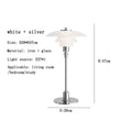 Lucia Table Lamp Art Deco Design Bold Geometric Patterns - 200000531:193Amber silver - Dia 28c;5:361386AU Plug;249:200006305Warm light - Amber Shade Silver Stem